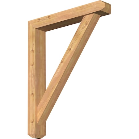 Ekena Millwork Traditional Craftsman Smooth Bracket w/ Offset Brace, Western Red Cedar, 5 1/2"W x 34"D x 42"H BKT0604X34X42TRA04SWR